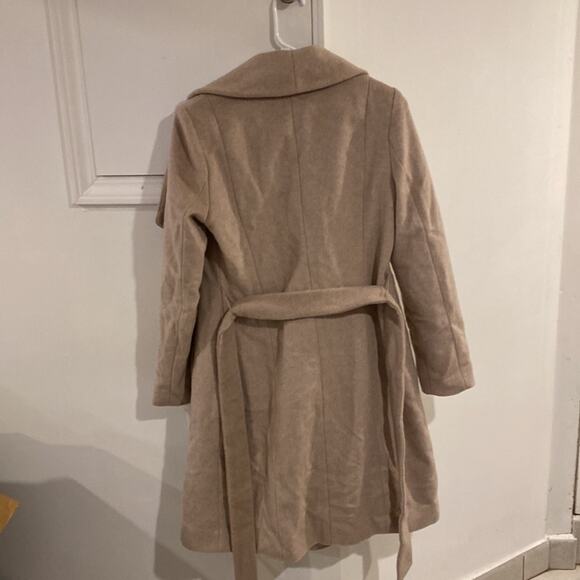NEW Size 14 Cole Haan Belted Wrap Coat Bone missing belt - Picture 12 of 12